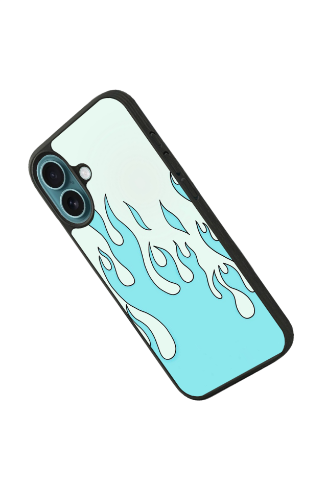 iPhone 16 Plus Uyumlu Retro Flame Patterns Tasarımlı Glossy Premium Kılıf