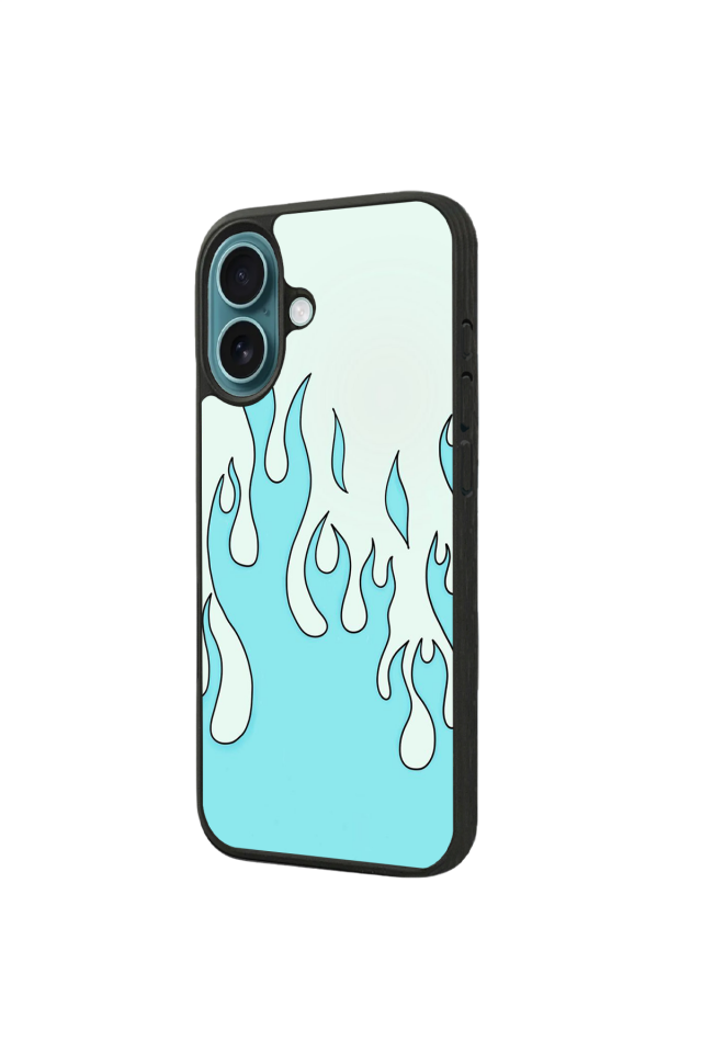 iPhone 16 Plus Uyumlu Retro Flame Patterns Tasarımlı Glossy Premium Kılıf
