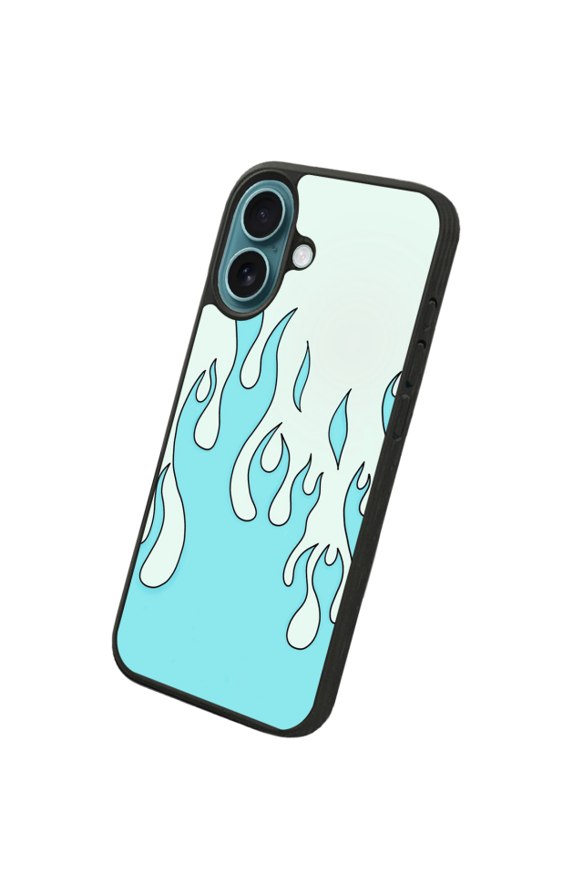 iPhone 16 Plus Uyumlu Retro Flame Patterns Tasarımlı Glossy Premium Kılıf