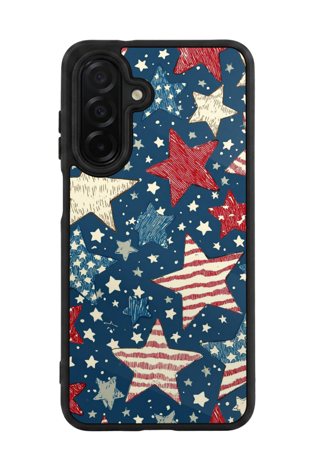 Samsung Galaxy A56 Uyumlu Retro Yildizlar Tasarımlı Glossy Premium Kılıf