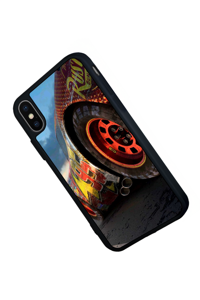iPhone X/ XS Uyumlu Şimsek McQueen Tasarımlı Glossy Premium Kılıf