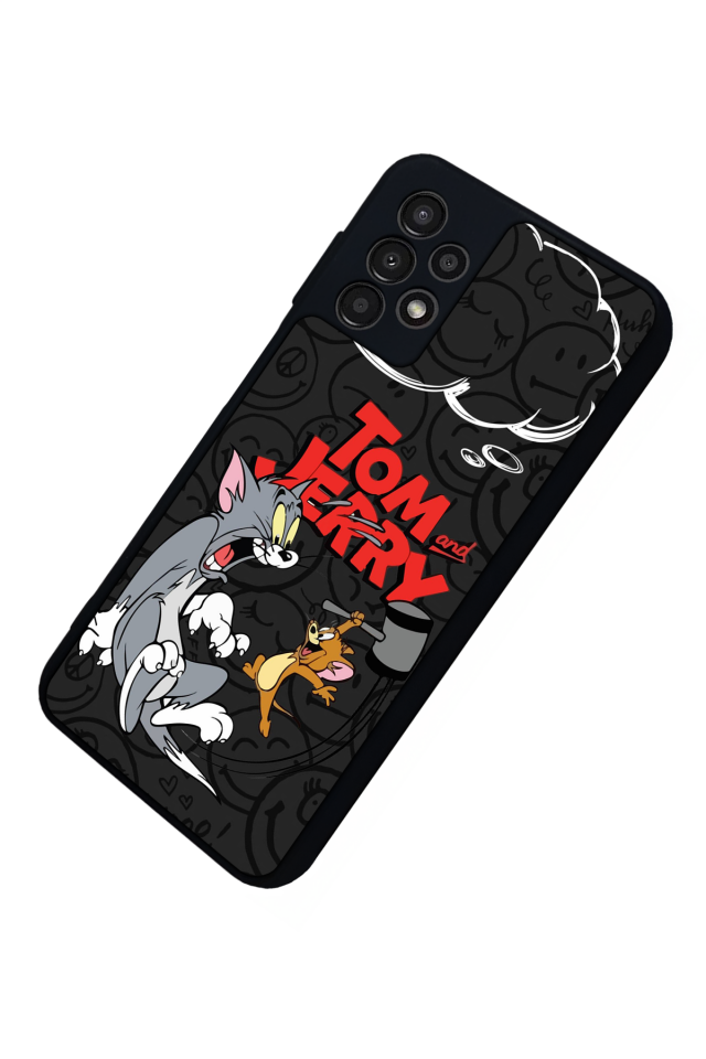 Samsung Galaxy A13 Uyumlu Tom And Jerry Tasarımlı Glossy Premium Kılıf