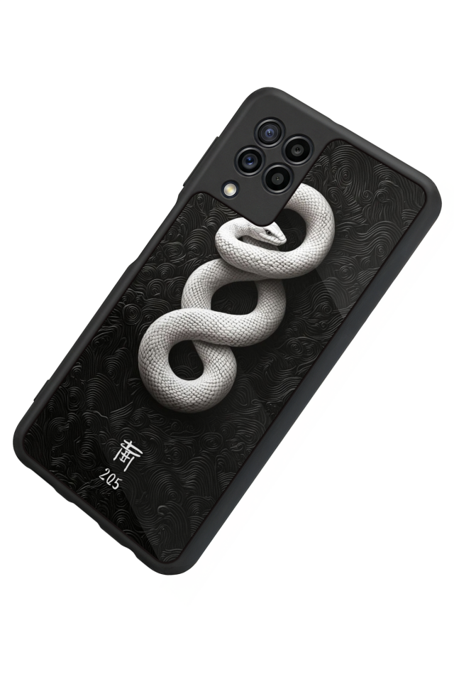 Samsung Galaxy M32 Uyumlu Yılan Tasarımlı Glossy Premium Kılıf