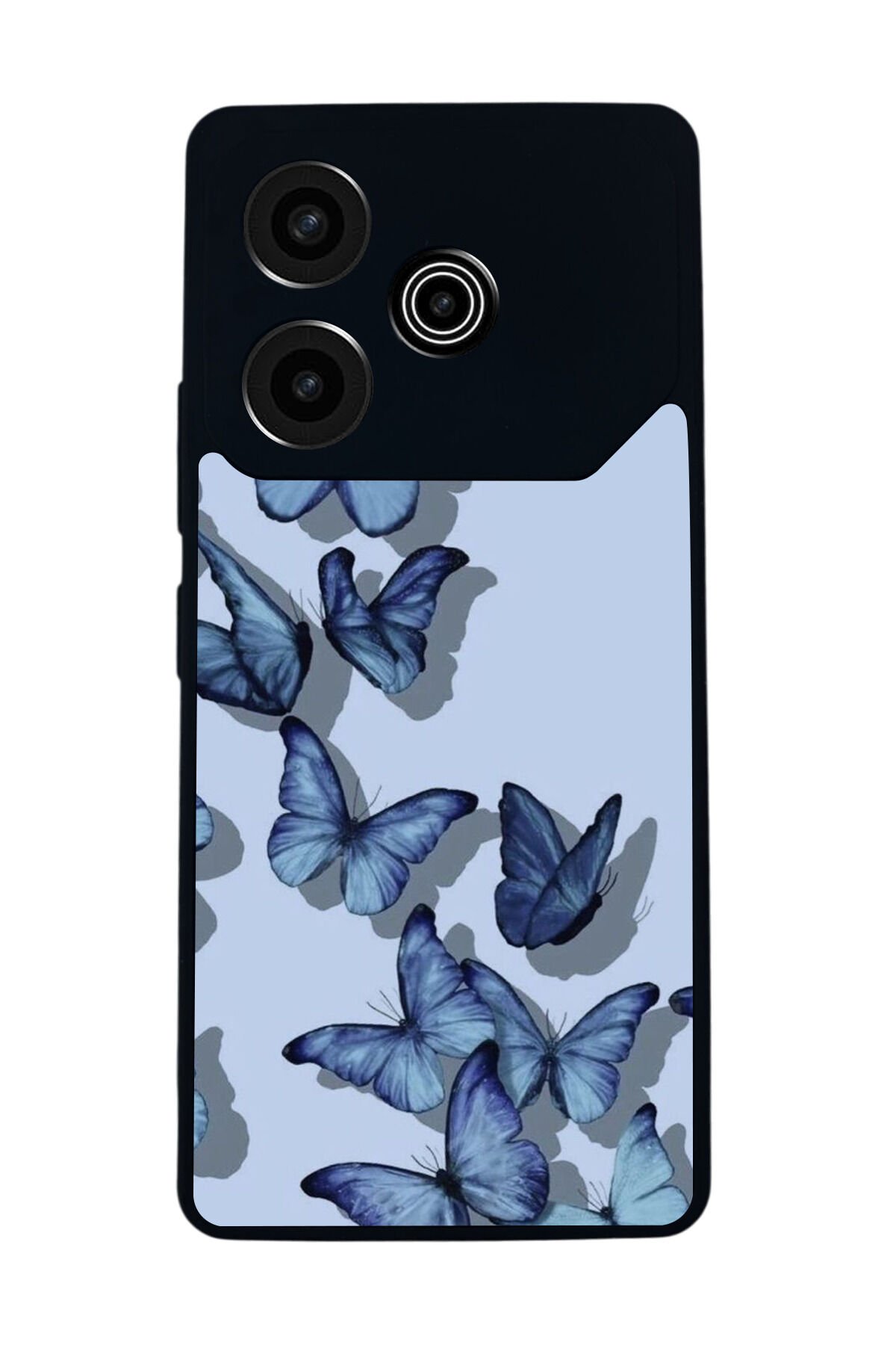 Tecno Pova 6 Uyumlu Kelebek Tasarımlı Glossy Premium Kılıf