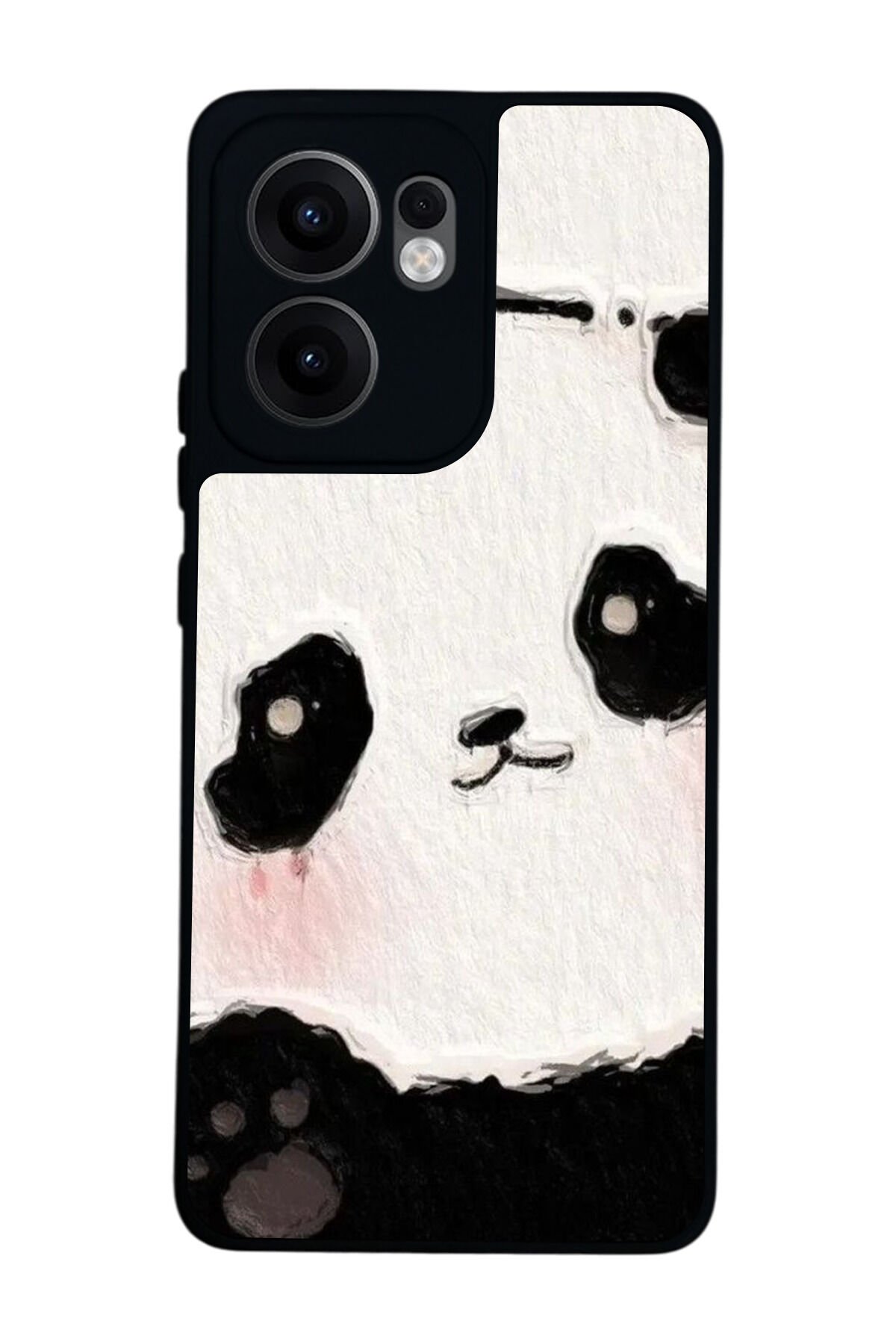 Oppo Reno 13F Uyumlu Panda Tasarımlı Glossy Premium Kılıf