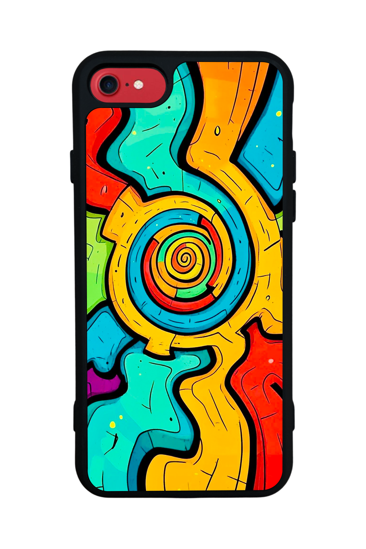 iPhone SE Uyumlu Abstract Tasarımlı Glossy Premium Kılıf