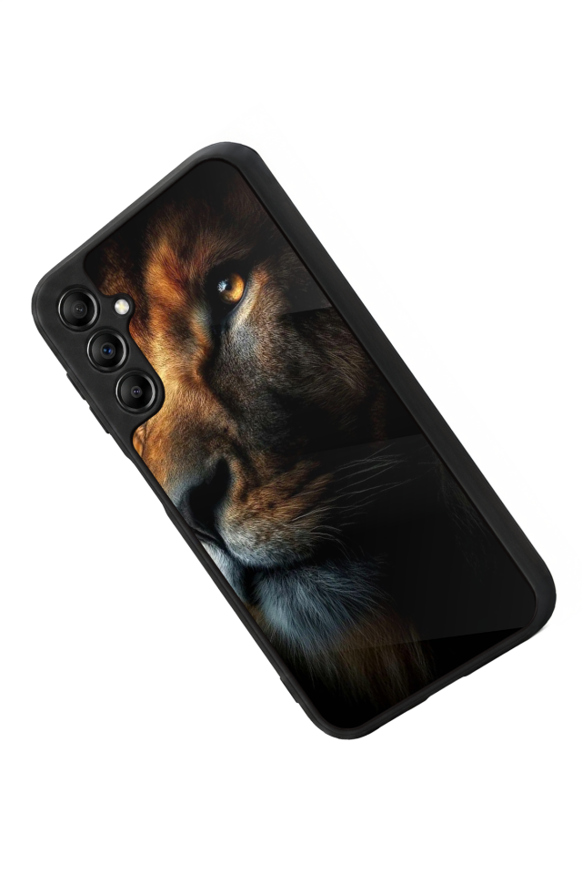 Samsung Galaxy A14 Uyumlu Aslan Tasarımlı Glossy Premium Kılıf