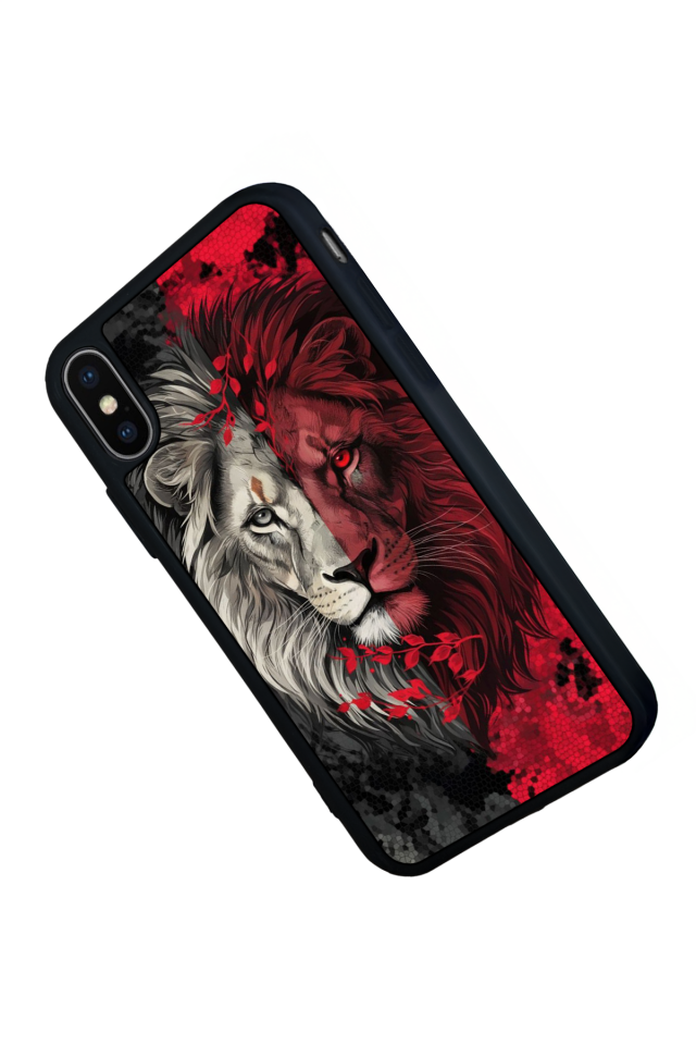 iPhone XS Max Uyumlu Aslan Tasarımlı Glossy Premium Kılıf