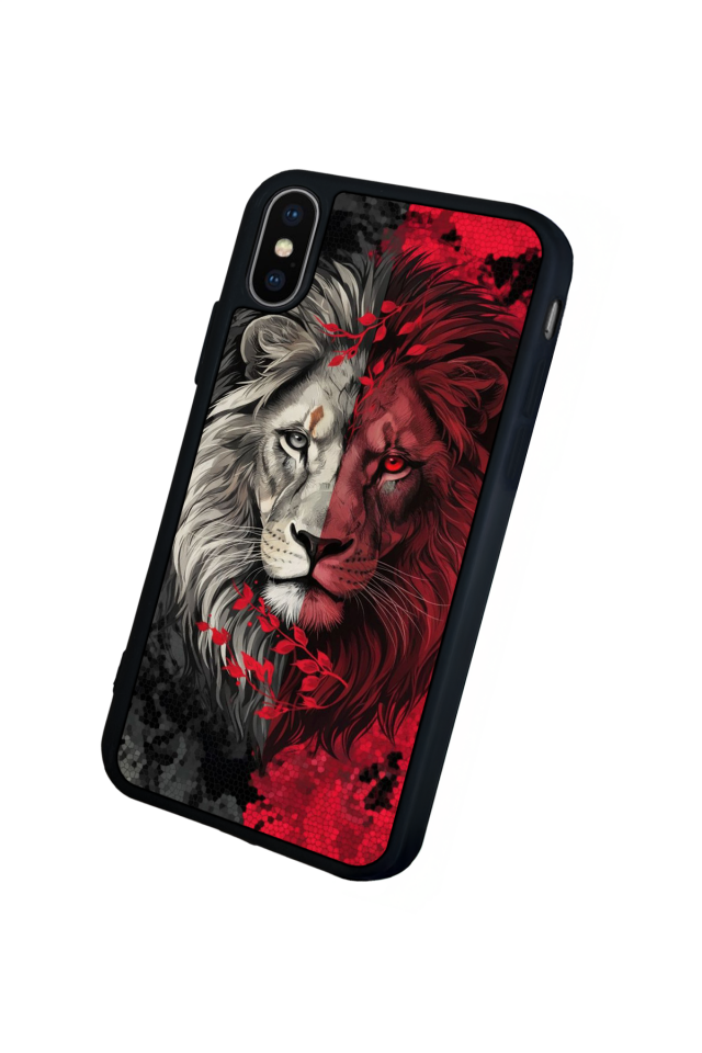 iPhone XS Max Uyumlu Aslan Tasarımlı Glossy Premium Kılıf