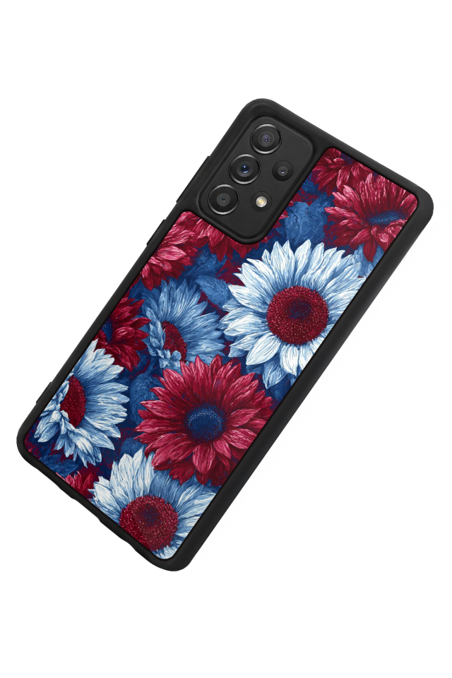 Samsung Galaxy A72 Uyumlu Cicek Tasarımlı Glossy Premium Kılıf