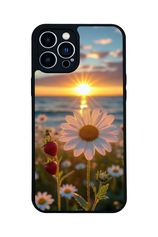 iPhone 12 Pro Max Uyumlu Cicek Tasarımlı Glossy Premium Kılıf