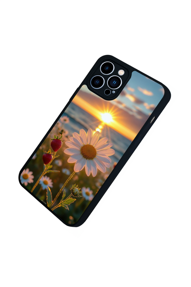 iPhone 12 Pro Max Uyumlu Cicek Tasarımlı Glossy Premium Kılıf