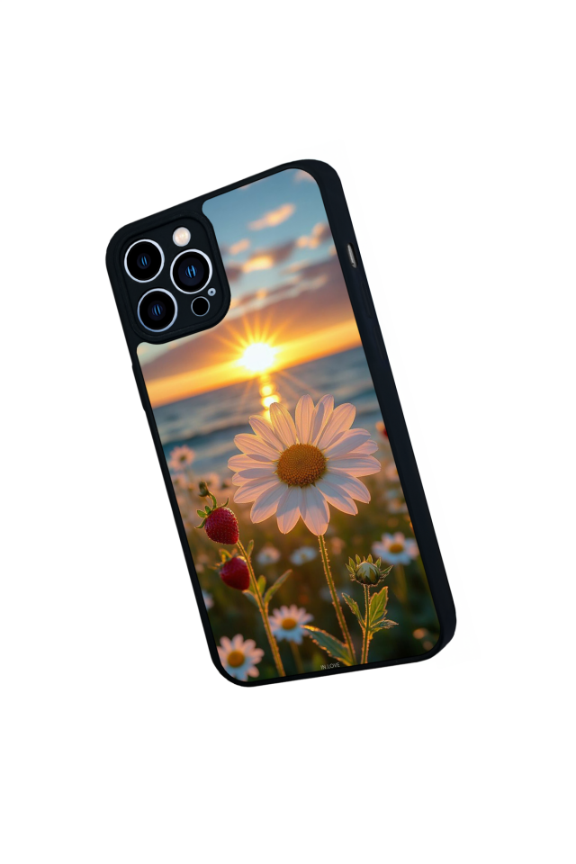 iPhone 12 Pro Max Uyumlu Cicek Tasarımlı Glossy Premium Kılıf