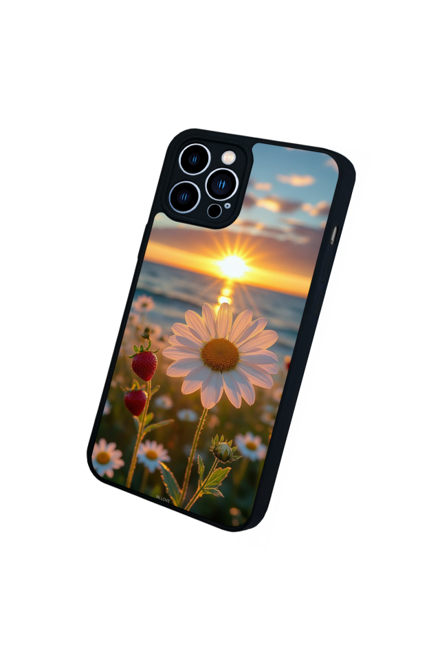 iPhone 12 Pro Max Uyumlu Cicek Tasarımlı Glossy Premium Kılıf