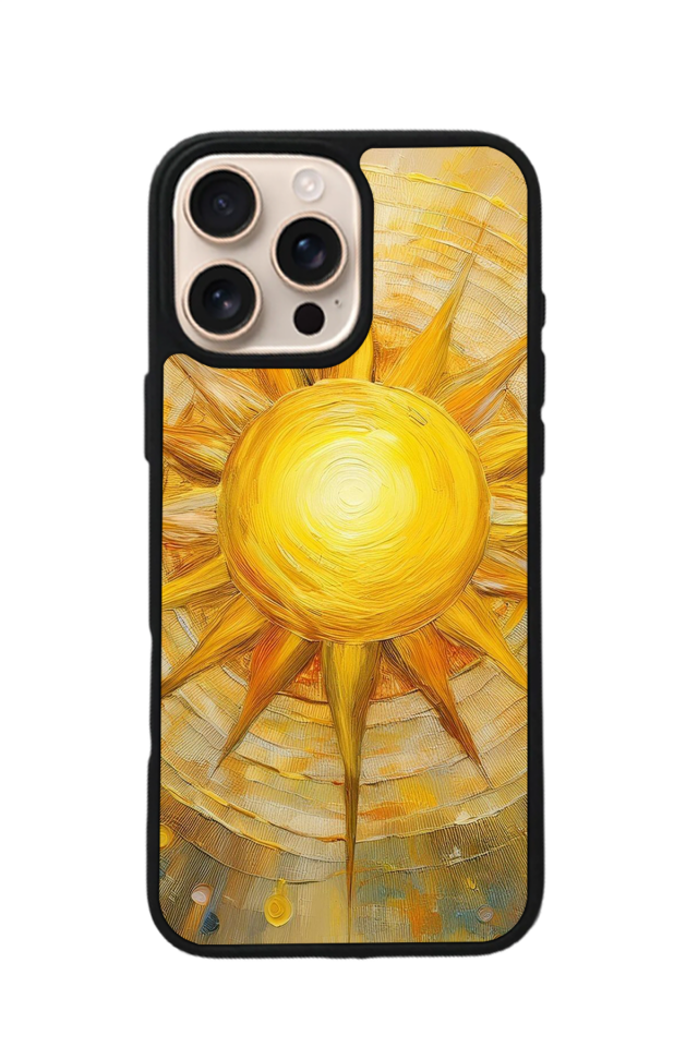 iPhone 16 Pro Uyumlu Gunes Tasarımlı Glossy Premium Kılıf