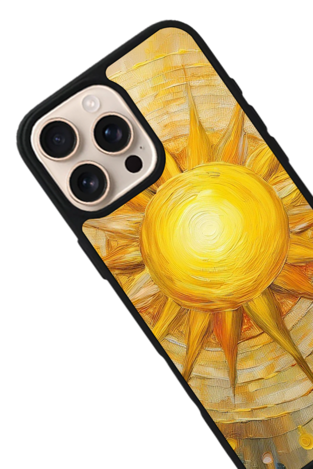 iPhone 16 Pro Uyumlu Gunes Tasarımlı Glossy Premium Kılıf