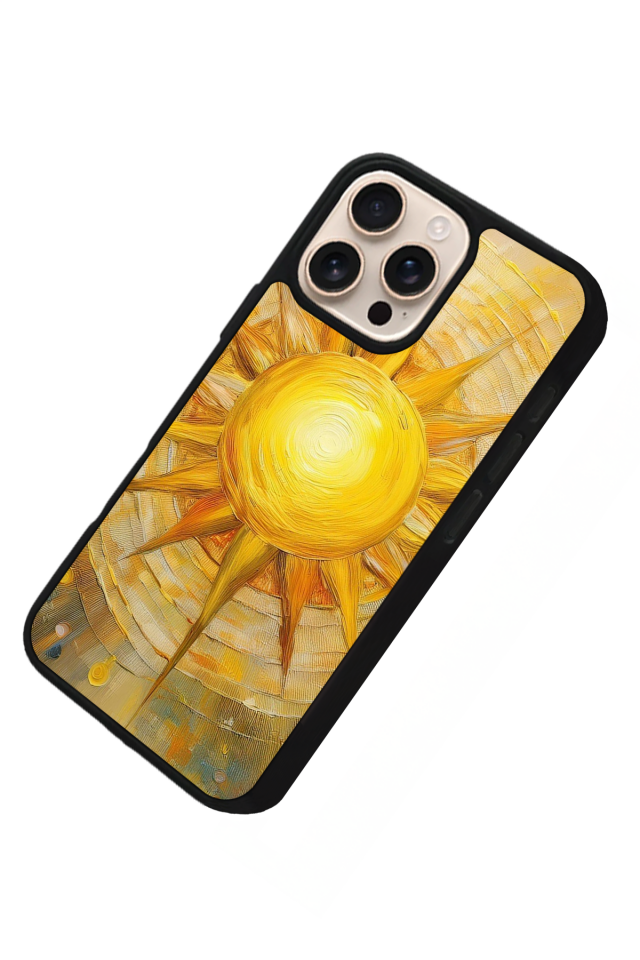 iPhone 16 Pro Uyumlu Gunes Tasarımlı Glossy Premium Kılıf