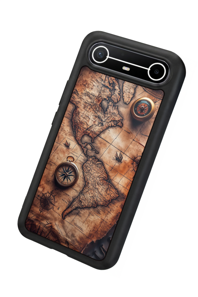 Tecno Spark Slim 5G Uyumlu Harita Tasarımlı Glossy Premium Kılıf