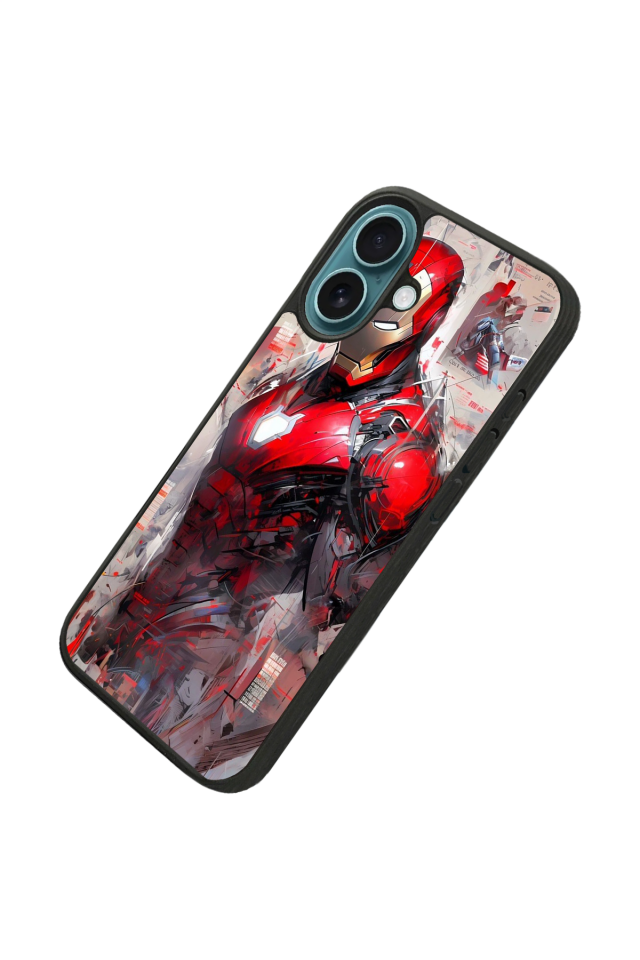 iPhone 16 Uyumlu Iron Man ( Demir Adam ) Tasarımlı Glossy Premium Kılıf