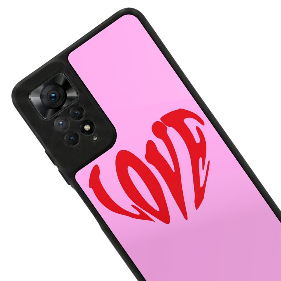 Xiaomi Redmi Note 12 Pro Uyumlu Kalp Love Tasarımlı Glossy Premium Kılıf