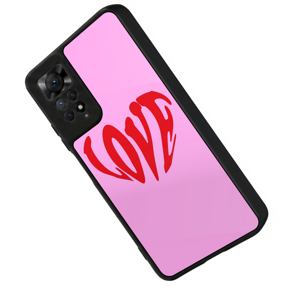 Xiaomi Redmi Note 12 Pro Uyumlu Kalp Love Tasarımlı Glossy Premium Kılıf