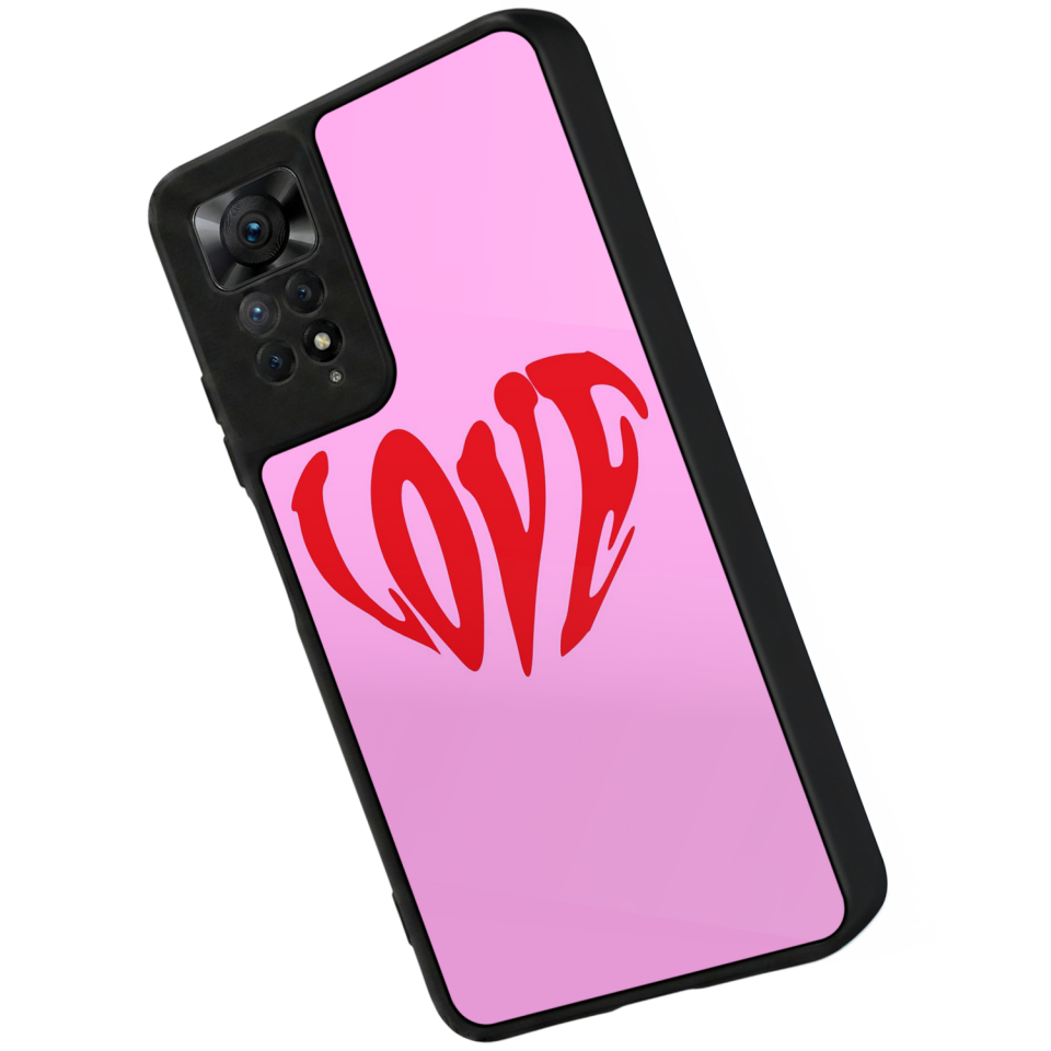 Xiaomi Redmi Note 12 Pro Uyumlu Kalp Love Tasarımlı Glossy Premium Kılıf