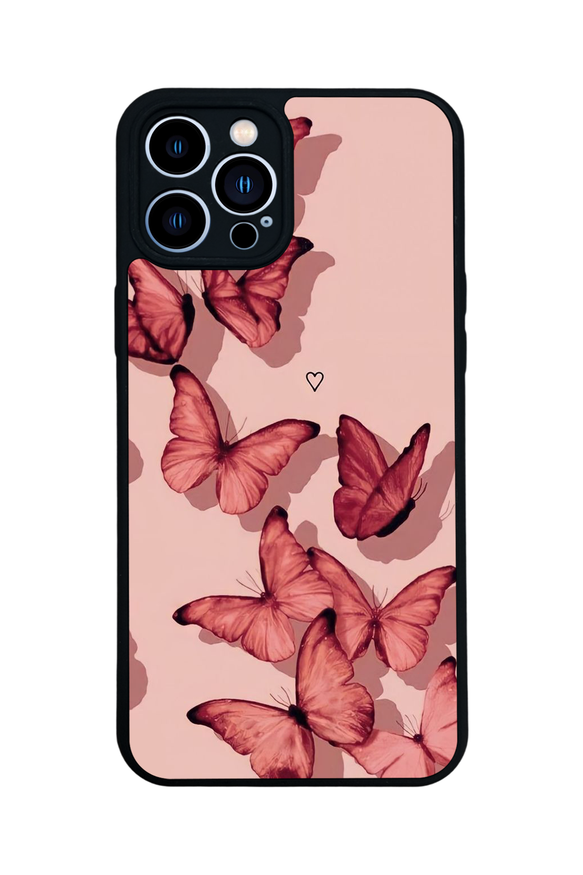 iPhone 13 Pro Max Uyumlu Kelebek Tasarımlı Glossy Premium Kılıf