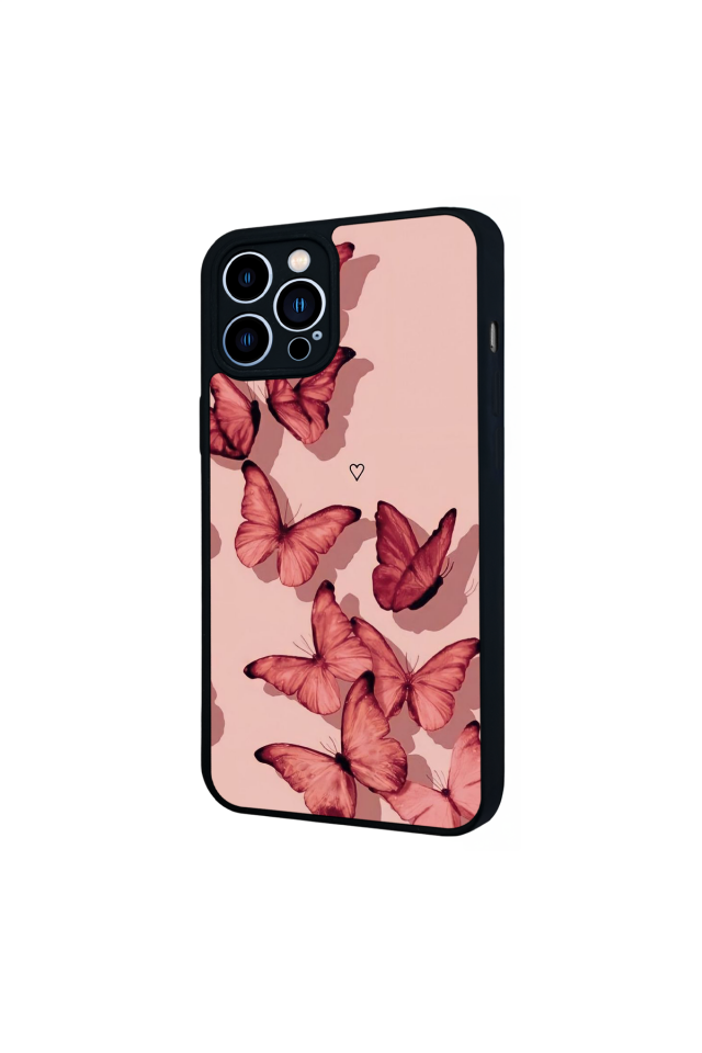 iPhone 13 Pro Max Uyumlu Kelebek Tasarımlı Glossy Premium Kılıf