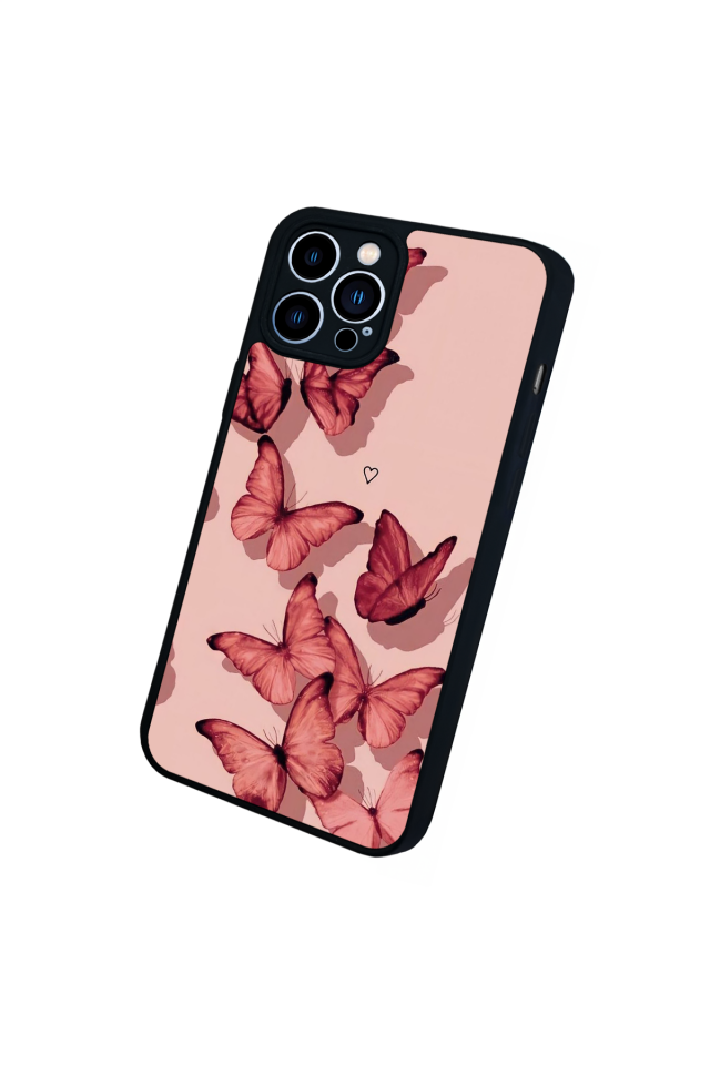 iPhone 13 Pro Max Uyumlu Kelebek Tasarımlı Glossy Premium Kılıf