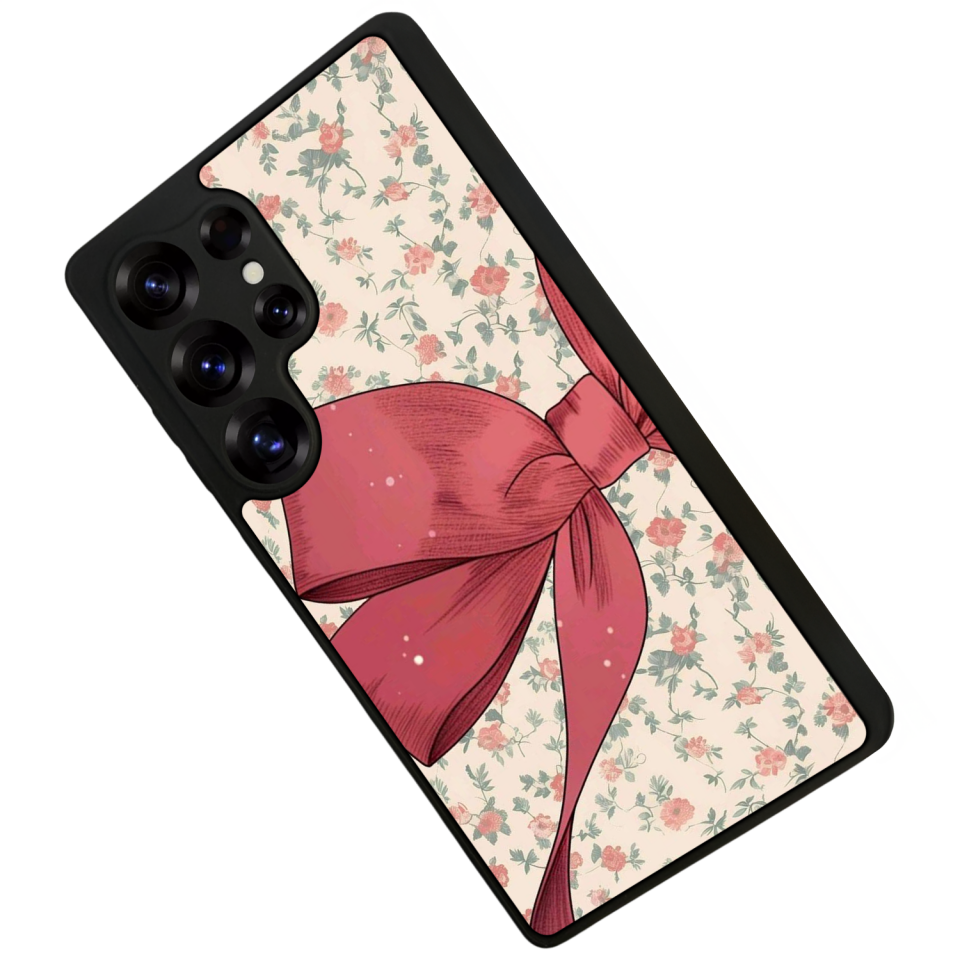 Samsung Galaxy S25 Ultra Uyumlu Kurdele Tasarımlı Glossy Premium Kılıf