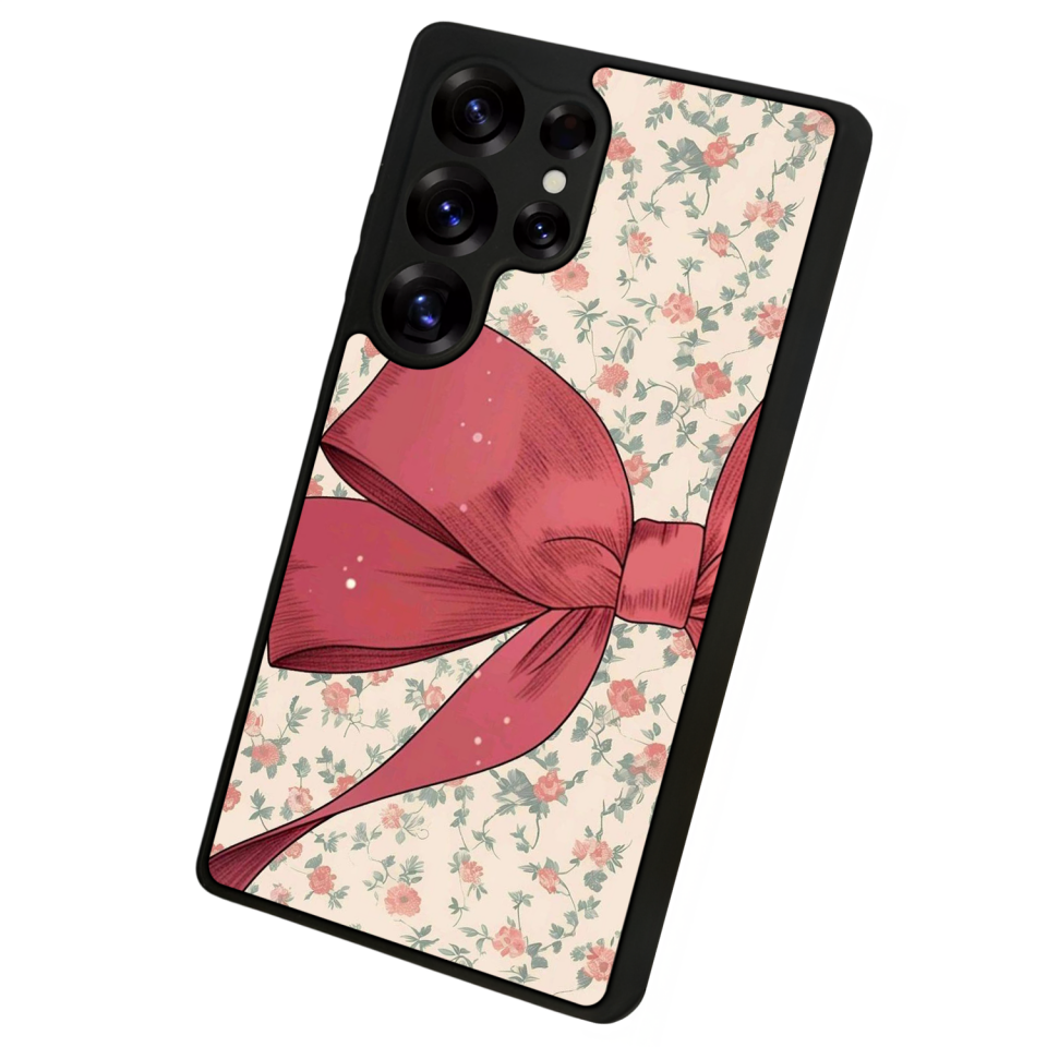Samsung Galaxy S25 Ultra Uyumlu Kurdele Tasarımlı Glossy Premium Kılıf