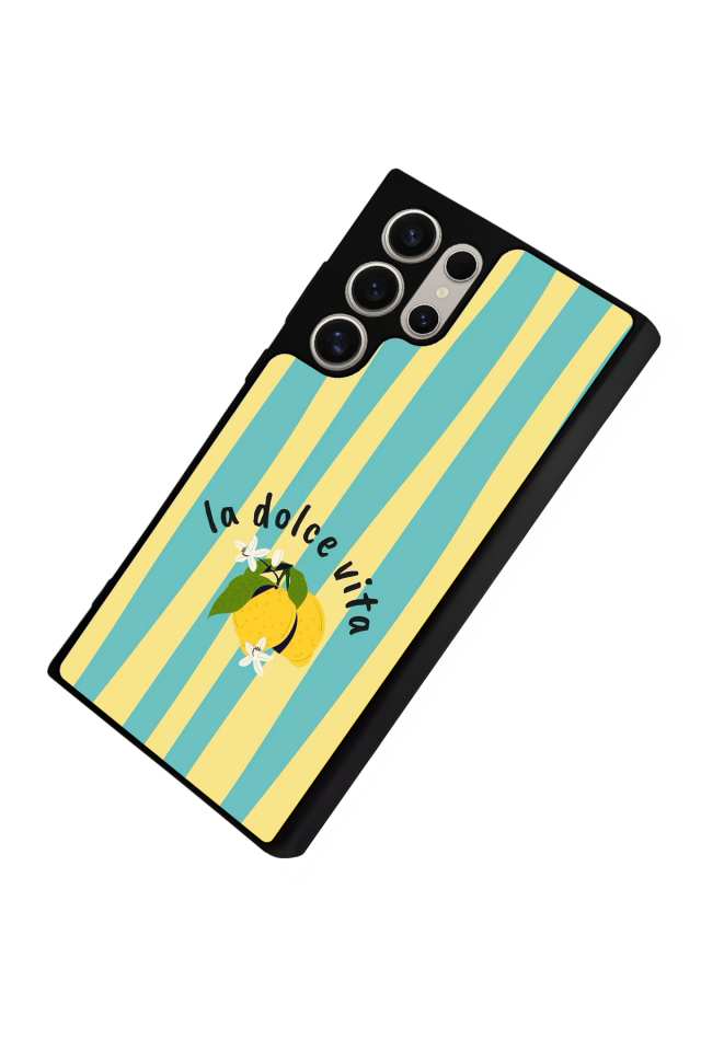 Samsung Galaxy S23 Ultra Uyumlu Limon Tasarımlı Glossy Premium Kılıf