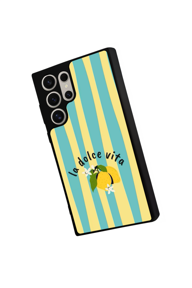 Samsung Galaxy S23 Ultra Uyumlu Limon Tasarımlı Glossy Premium Kılıf