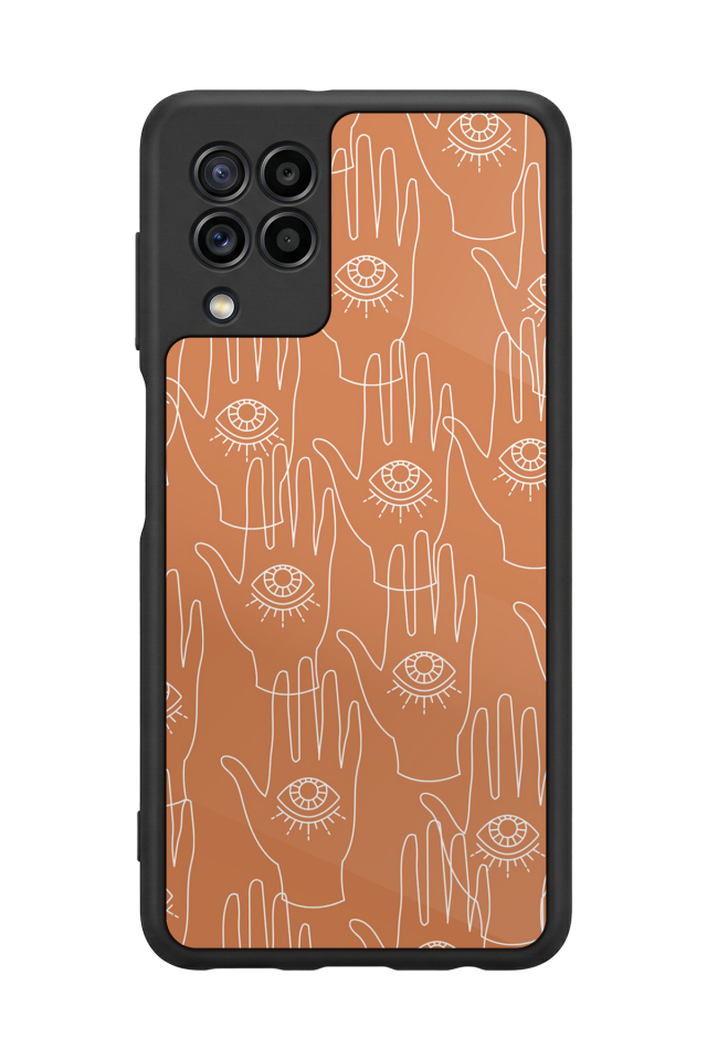 Samsung Galaxy M22 Uyumlu Line Art Tasarımlı Glossy Premium Kılıf