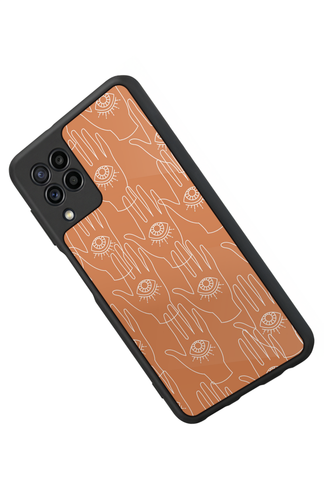 Samsung Galaxy M22 Uyumlu Line Art Tasarımlı Glossy Premium Kılıf