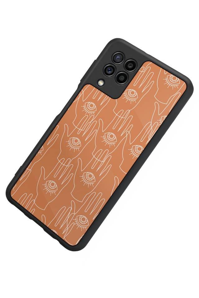 Samsung Galaxy M22 Uyumlu Line Art Tasarımlı Glossy Premium Kılıf