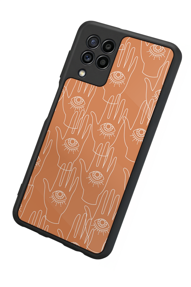 Samsung Galaxy M22 Uyumlu Line Art Tasarımlı Glossy Premium Kılıf