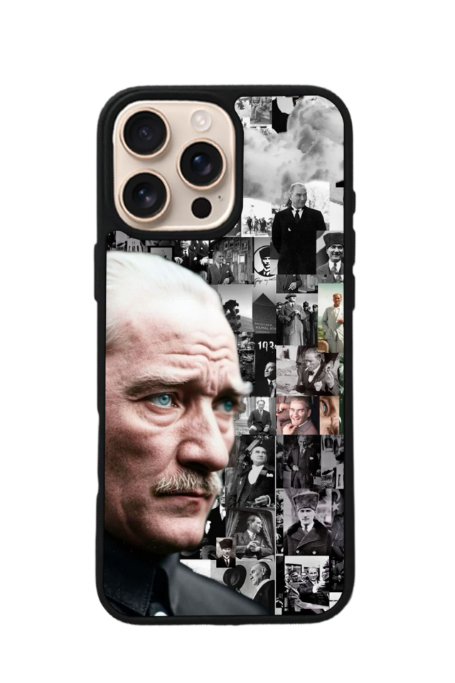 iPhone 16 Pro Max Uyumlu Mustafa Kemal Ataturk Tasarımlı Glossy Premium Kılıf