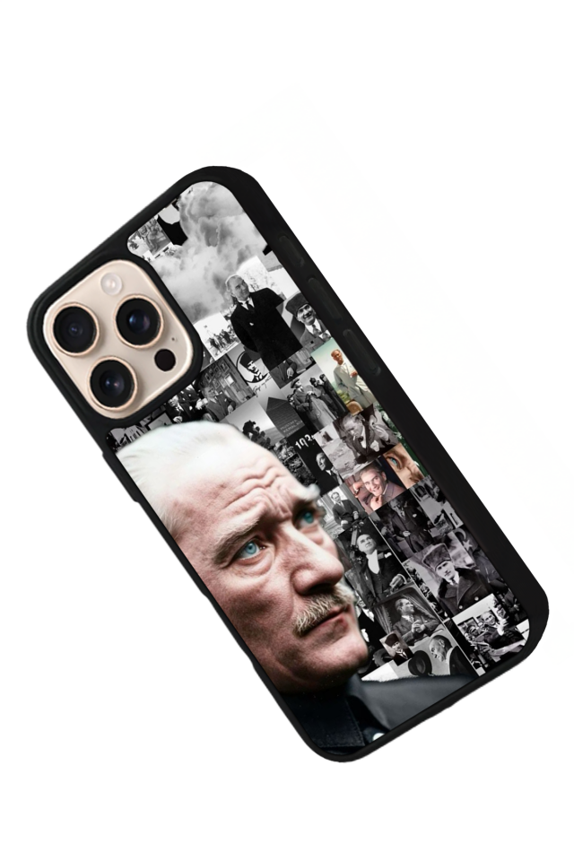 iPhone 16 Pro Max Uyumlu Mustafa Kemal Ataturk Tasarımlı Glossy Premium Kılıf