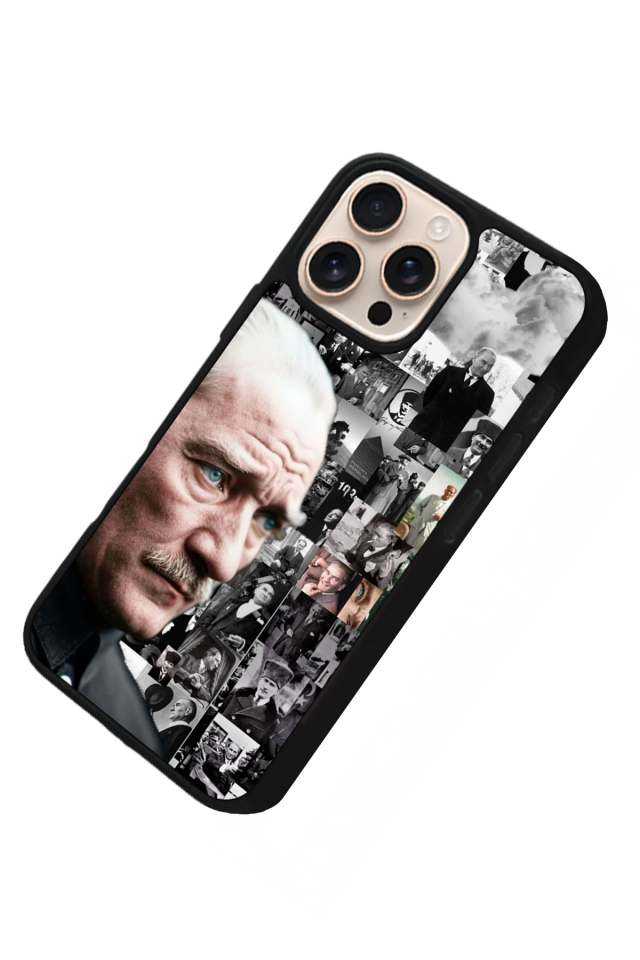 iPhone 16 Pro Max Uyumlu Mustafa Kemal Ataturk Tasarımlı Glossy Premium Kılıf