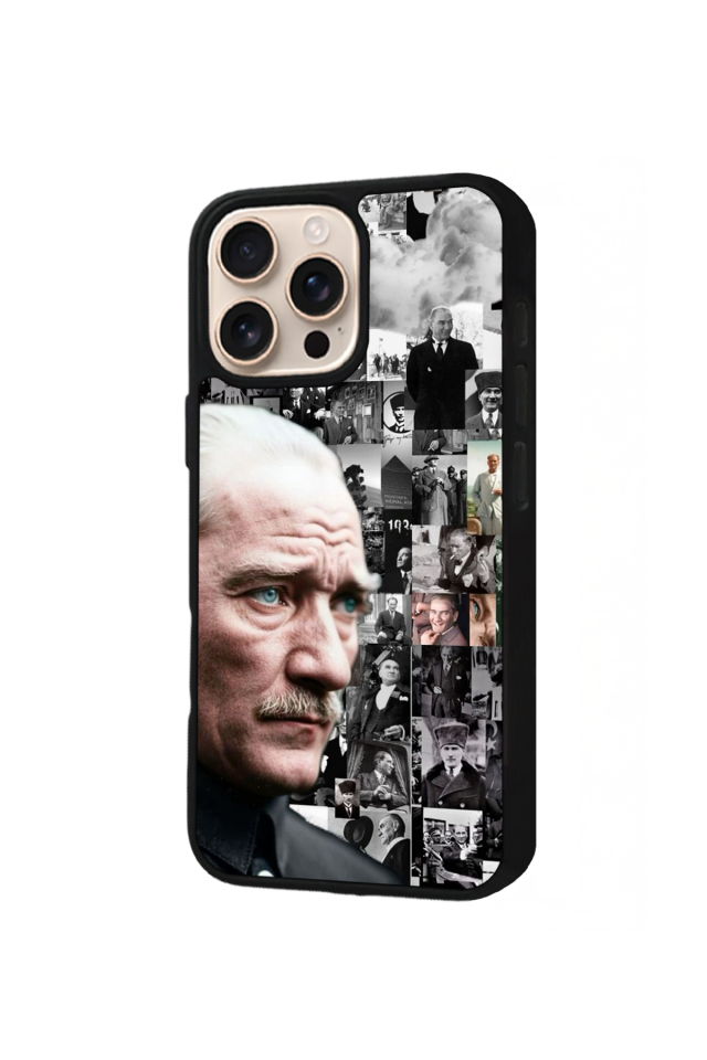 iPhone 16 Pro Max Uyumlu Mustafa Kemal Ataturk Tasarımlı Glossy Premium Kılıf