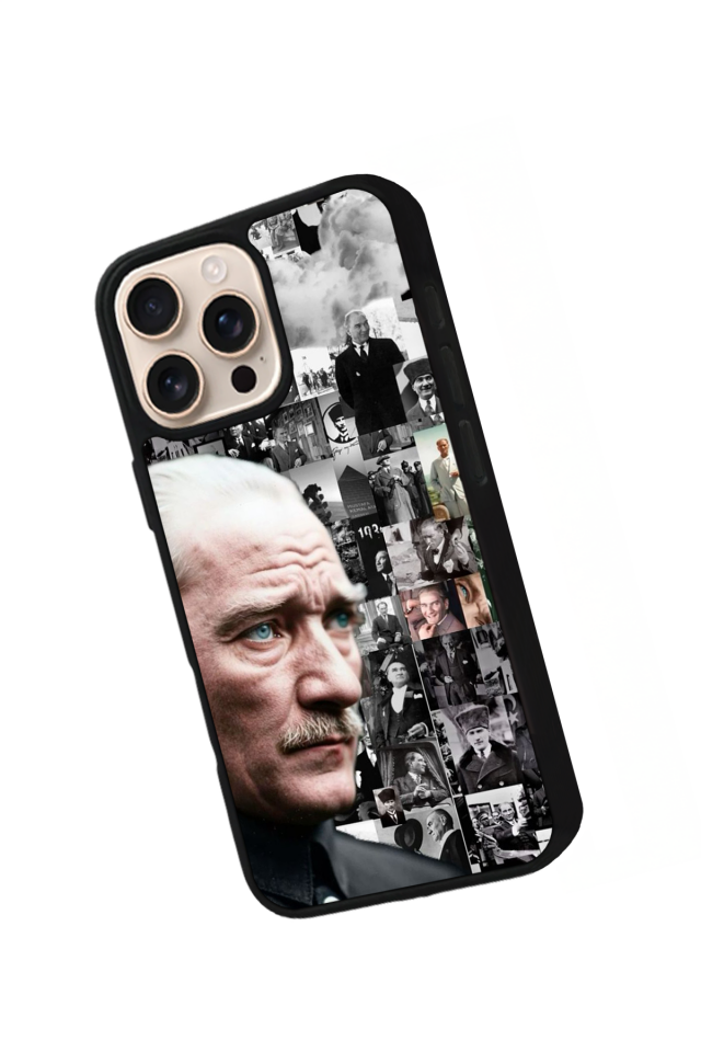 iPhone 16 Pro Max Uyumlu Mustafa Kemal Ataturk Tasarımlı Glossy Premium Kılıf