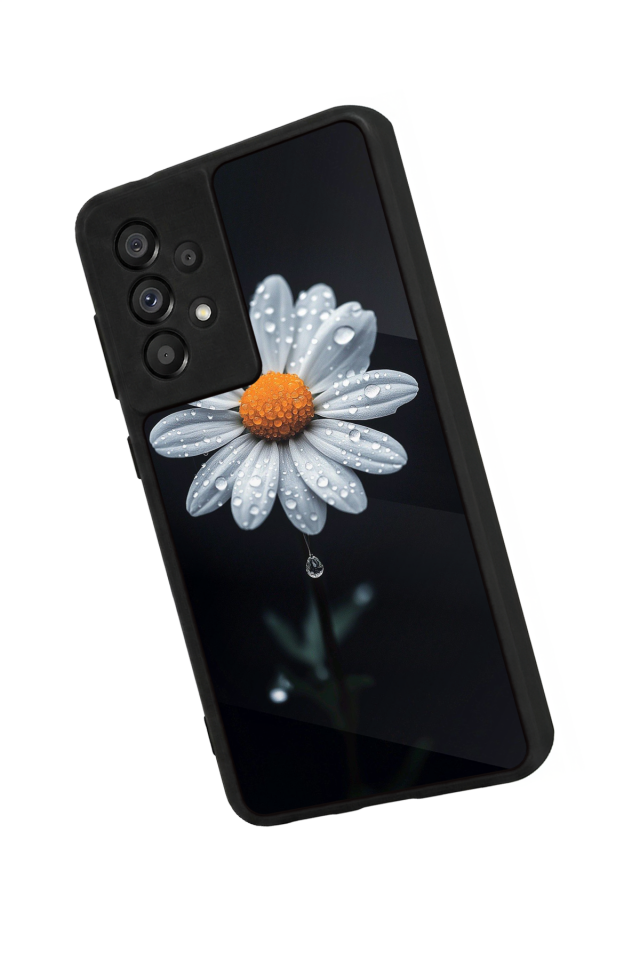 Samsung Galaxy A73 Uyumlu Papatya Tasarımlı Glossy Premium Kılıf
