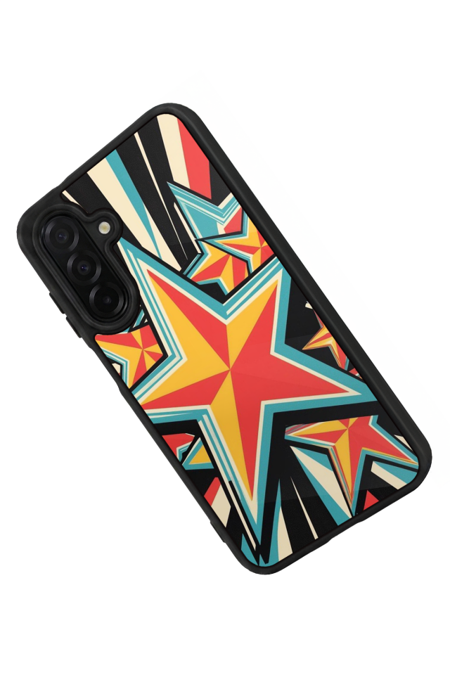 Samsung Galaxy A56 Uyumlu Retro Yildizlar Tasarımlı Glossy Premium Kılıf
