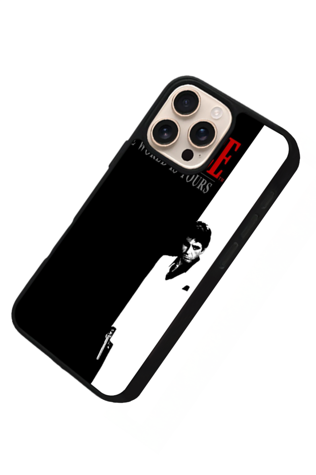 iPhone 16 Pro Max Uyumlu Scarface Tasarımlı Glossy Premium Kılıf