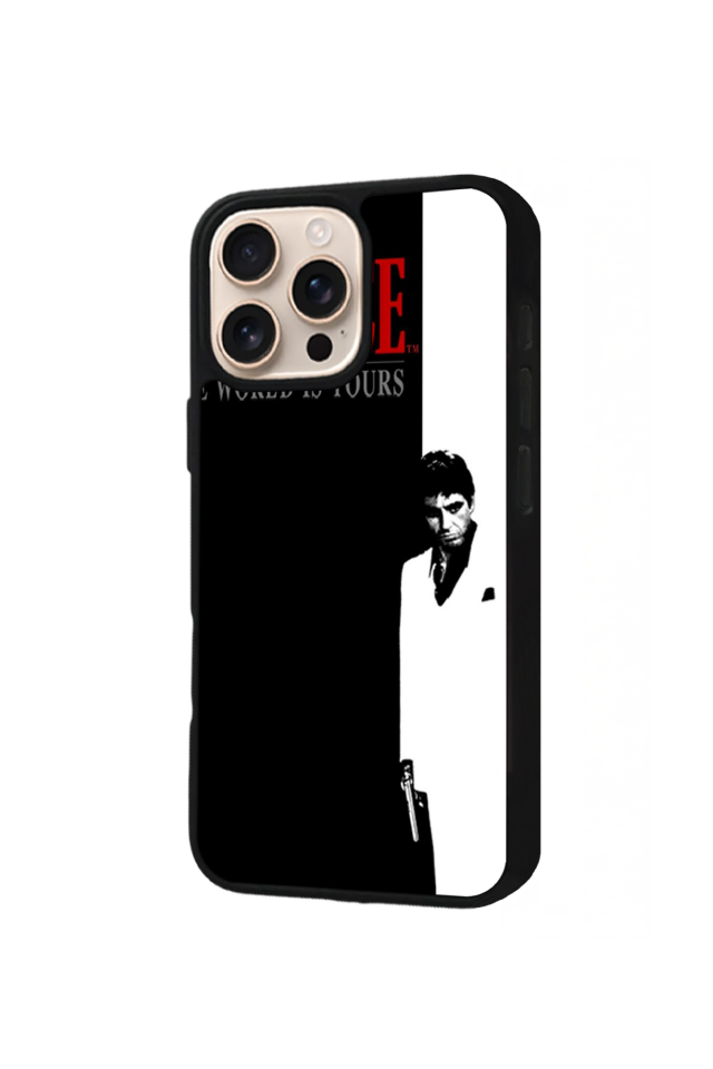iPhone 16 Pro Max Uyumlu Scarface Tasarımlı Glossy Premium Kılıf