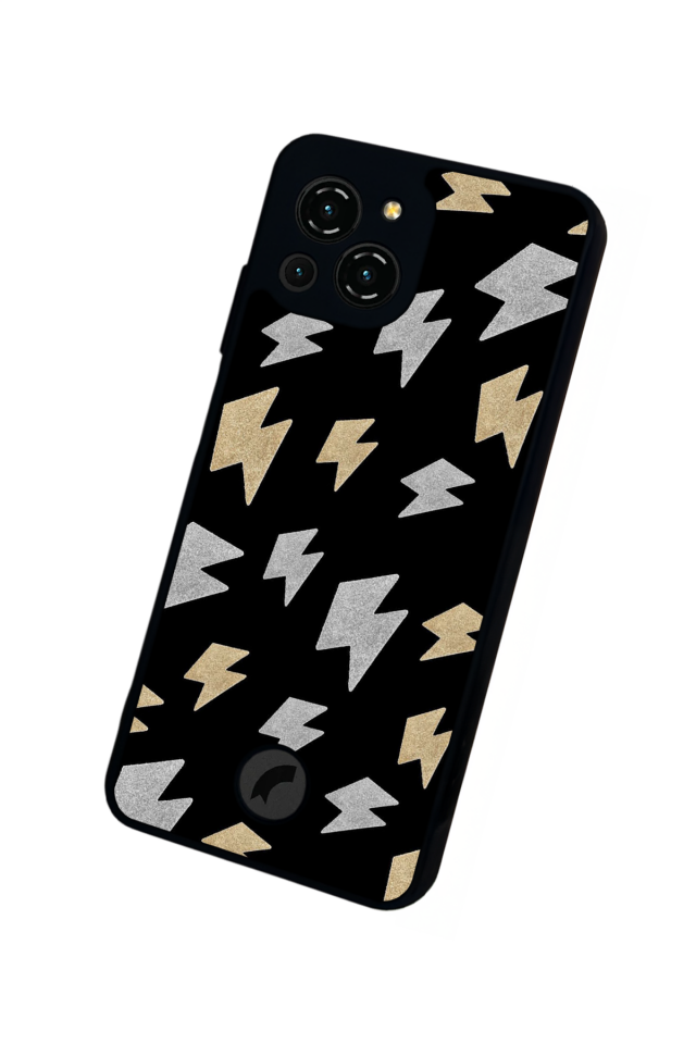 Reeder S23 Pro Max Uyumlu Simsek Tasarımlı Glossy Premium Kılıf