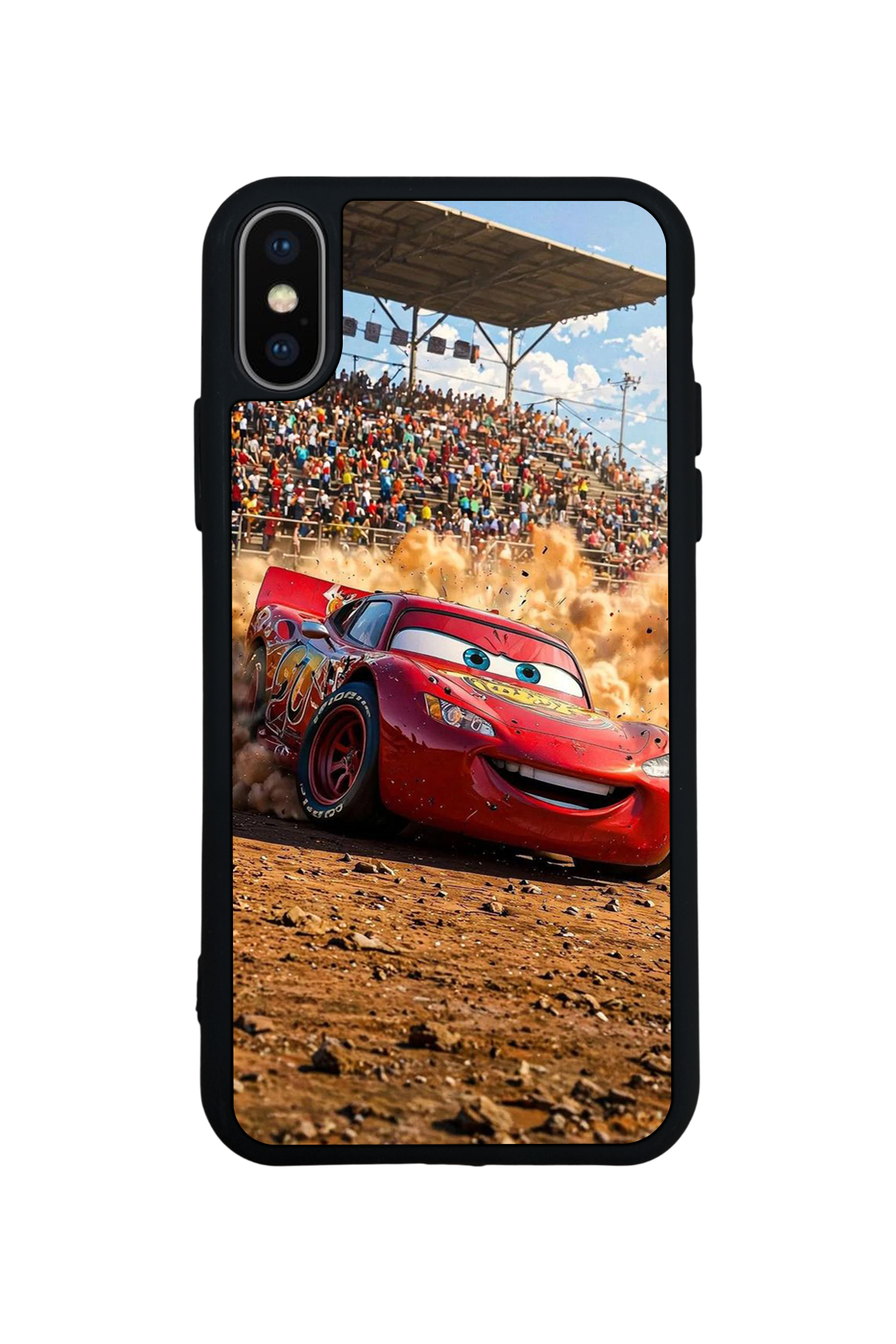 iPhone X/ XS Uyumlu Şimsek McQueen Tasarımlı Glossy Premium Kılıf
