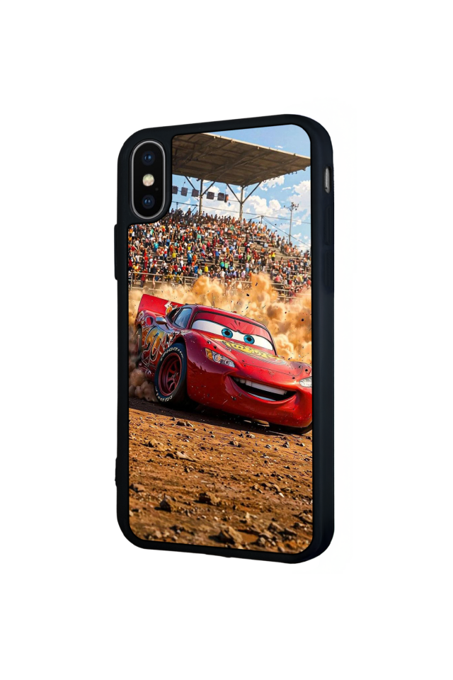 iPhone X/ XS Uyumlu Şimsek McQueen Tasarımlı Glossy Premium Kılıf