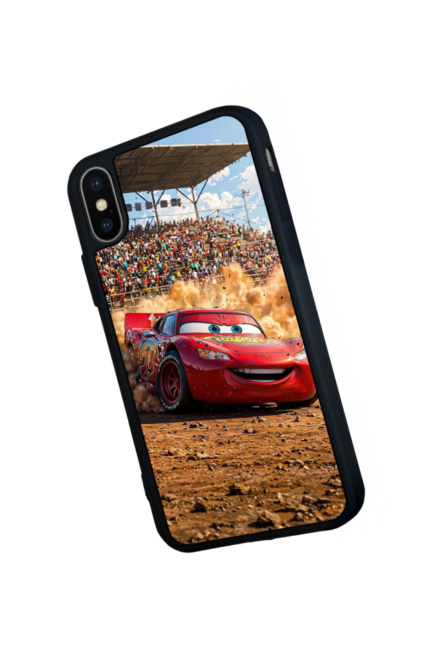 iPhone X/ XS Uyumlu Şimsek McQueen Tasarımlı Glossy Premium Kılıf
